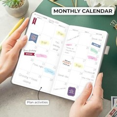 Pocket Planner Weekly – Undated Monthly Goal Pocket size (10 x 17.5cm) Gray