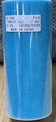 Shiny Tulle LT Aqua – 25 yds 6” wide 100% Polyester 179085