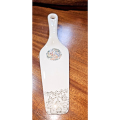 Vintage Decorative Porcelain Cake Server Cutter Holiday Wedding Birthday Etc.