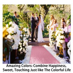 Sequin Aisle Runners 2ft X 15ft Pink Gold Carpet Runner For Party Glitter Runner