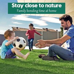 Synthetic Artificial Grass Turf 0.4″ Customized Sizes, Drainage Holes Pet Fau…