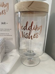 NEW In The Box Wedding Wishes Gratitude Glass Jar Reception & 250 Guest Cards