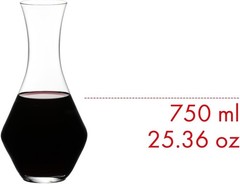 Merlot Decanter Machine-Made Crystal Glass Red Wines 25 oz Dishwasher Safe