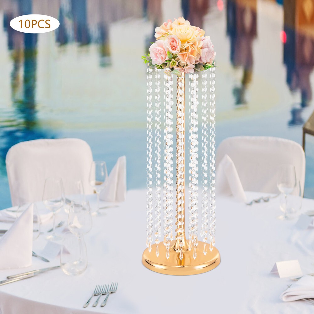 10 PCS Metal Gold Flower Vase Wedding Table Centerpieces Flower Stand