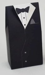 Wedding Favor Boxes Groom Pack of 10, (31 packages available) Black Tuxedo