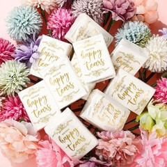 Elegant Wedding Tears Tissues Personalized 3 Ply Paper Handkerchiefs Party Favor