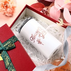 Yungyan Flower Girl Gift Cup Tumbler Water 12 Ounces, White