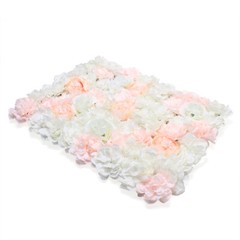 5pcs Pale Pinkish Gray Silk Artificial Flower Wall Panels 60 × 40 Cm Backdrop