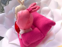 Personalized 3D Faces Stuffed Toys – Love Rabbit Couple on Sofa