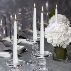 BOLSIUS White Taper Candles – 4 Pack Unscented 10 Inch Dinner Candle