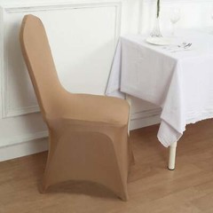 6 Taupe SPANDEX CHAIR COVERS for Wedding Banquet Party Reception Decorations