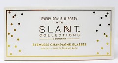 His and Hers Pink & Blue Stemless Champagne Wine Glasses for Wedding/Engagement