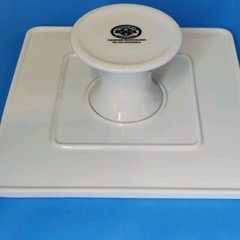 BIA Cordon Bleu Pedestal Cake Stand Square 11″ White
