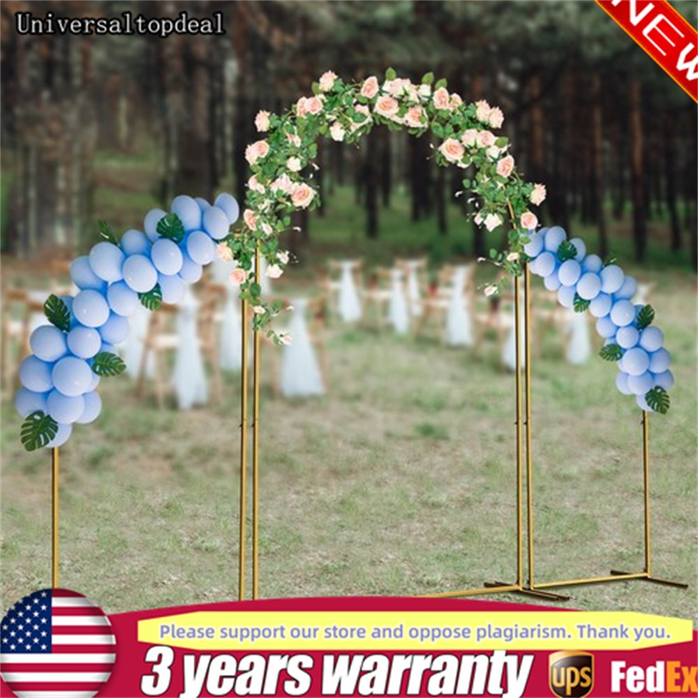 Metal Arch Backdrop Stand Gold Wedding Arch Stand Set of 3 for Party Decor