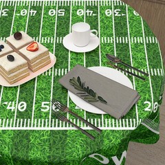 Football Round Tablecloth 70 Inch Rugby Football Pattern Circle Table Cloth G…