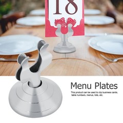 U Threaded Stainless Steel Table Signage Clips Menu Plates Business Card Holders