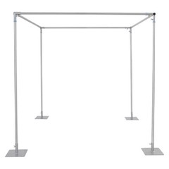 10FT Adjustable 4 Post Height Canopy Mandap Hardware Kit Wedding Party Stand