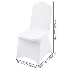 VEVOR 150PCS Stretch Spandex White Folding Chair Covers Banquet Elastic Wedding