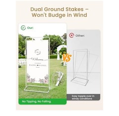 Wedding Welcome Sign Stand, Welcome to Our Wedding Sign Holder, White Easel Stan