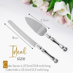 Serrated Blade Cake Server Set – Ideal for Weddings, Birthdays, and Parties