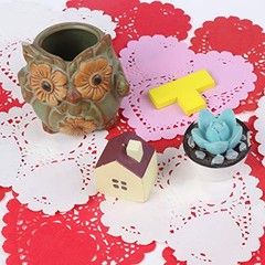 4 Inch 260pc Valentine’s Day Heart Doilies Paper Placemats Bulk for Cake,