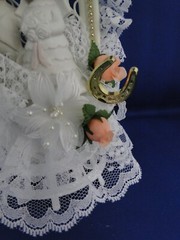 New Western Bride & Groom & Cowboy Hat, Chapel Window, Wedding Caketop, #119