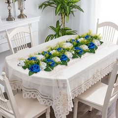 VEVOR Flower Balls Wedding Centerpieces Fake Flower Arrangement Blue+White 10PCS