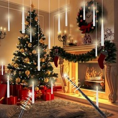 Floating Candles with Wand Remote, 12 Pcs Halloween Decor Magic Hanging