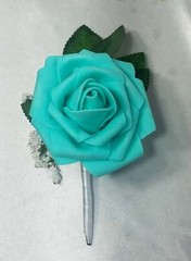 Aqua Tiffany Rose Bridal Wedding Bouquet Accessories