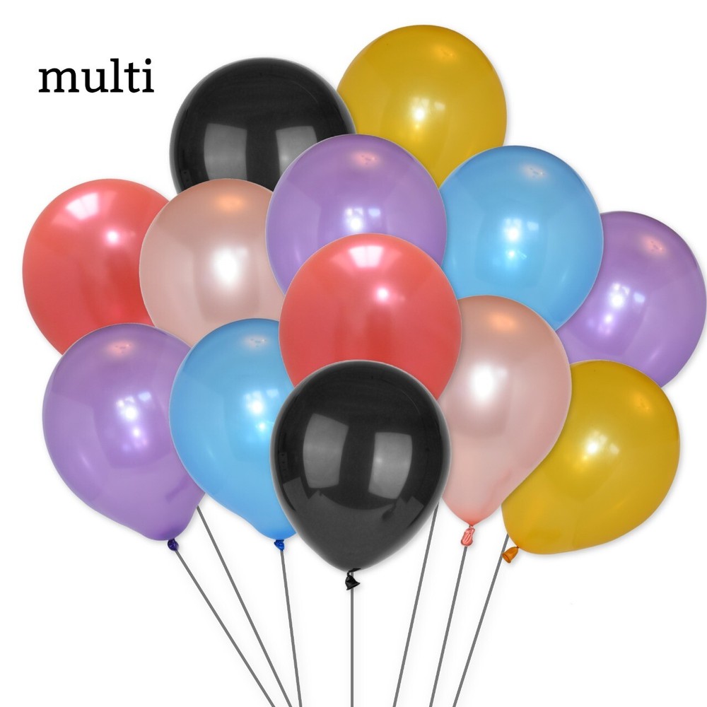 10-100 Metallic Latex Balloons Air/Helium Pearl Wedding Birthday Party Decors UK