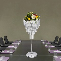 5 Tier Desktop Round Flower Stand Flower Arrangement Decor 12.99*27.95in Weeding