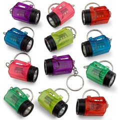 36 Mini Flashlight Keychains Assorted Neon Colors Party Favor Toys (3 dozen)