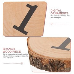 10Pcs Durable Wooden Slice Table Numbers Hanging Wedding Centerpieces Decor