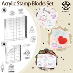 3 Sheet Tarot Stamps for Journaling Mystic Magic Clear Tarot Cards Stamp 2 Pc…