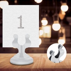 U Threaded Stainless Steel Table Signage Clips Menu Plates Business Card Holders