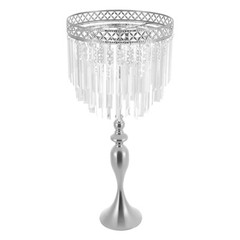 Elegant Acrylic Flower Stand with Crystal Pendants for Weddings & Events