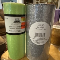 Tulle 6” On Roll At Least 300 Yards 3” Glittery Shiny Sparkles Assorted Colors