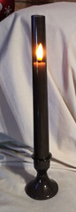 Kakoya Flameless Smoky 6 pack Taper Candles w/2 remote and stands 9 1/2″ Tall