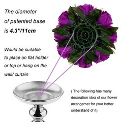 BLOSMON Flower Balls Wedding Rose Centerpieces 10 Pcs Purple Fake Flowers wit…