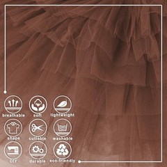 Brown Tulle Fabric Roll 6″ x 300 FT (100 Yards) Matte Ribbon Netting