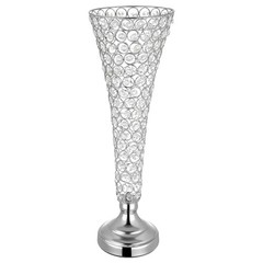4 Crystal Cylinder Vases, 20 in Tall Wedding Centerpieces for Party Decor