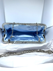 Classic Clutch Purse Chain Wedding in Rare Something Blue Color- * Custom Color