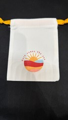 3×5 cotton «Here comes the sun» drawstring pouch /party favor /250 pcs