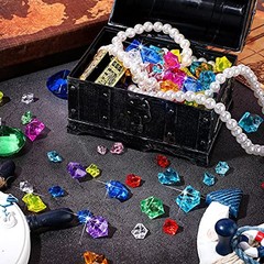 570 Pcs 5 Sizes Multicolor Fake Crushed Ice Rocks Plastic Gemstones Acrylic