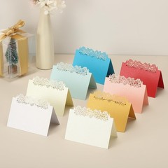 PATIKIL 50Pcs Wedding Place Cards, Laser 12 x 9cm / 4.72 x 3.54inch, Beige