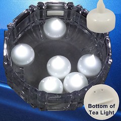 Qty 36 Battery Operated FLOATING WHITE LED Tealights Tea Lights Flameless USSHIP
