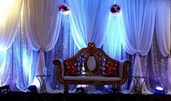 115″ x 120″ WHITE Chiffon Curtains Drapes Panel for Event Decor Backdrop Draping