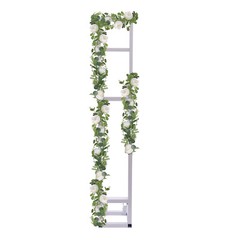 White Iron Wedding Arch Backdrop Stand Adjustable Freestanding Foldable