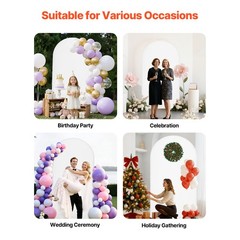 Uimoso Metal Arch Backdrop Stand with Cover Set, 7.2 x 4 ft