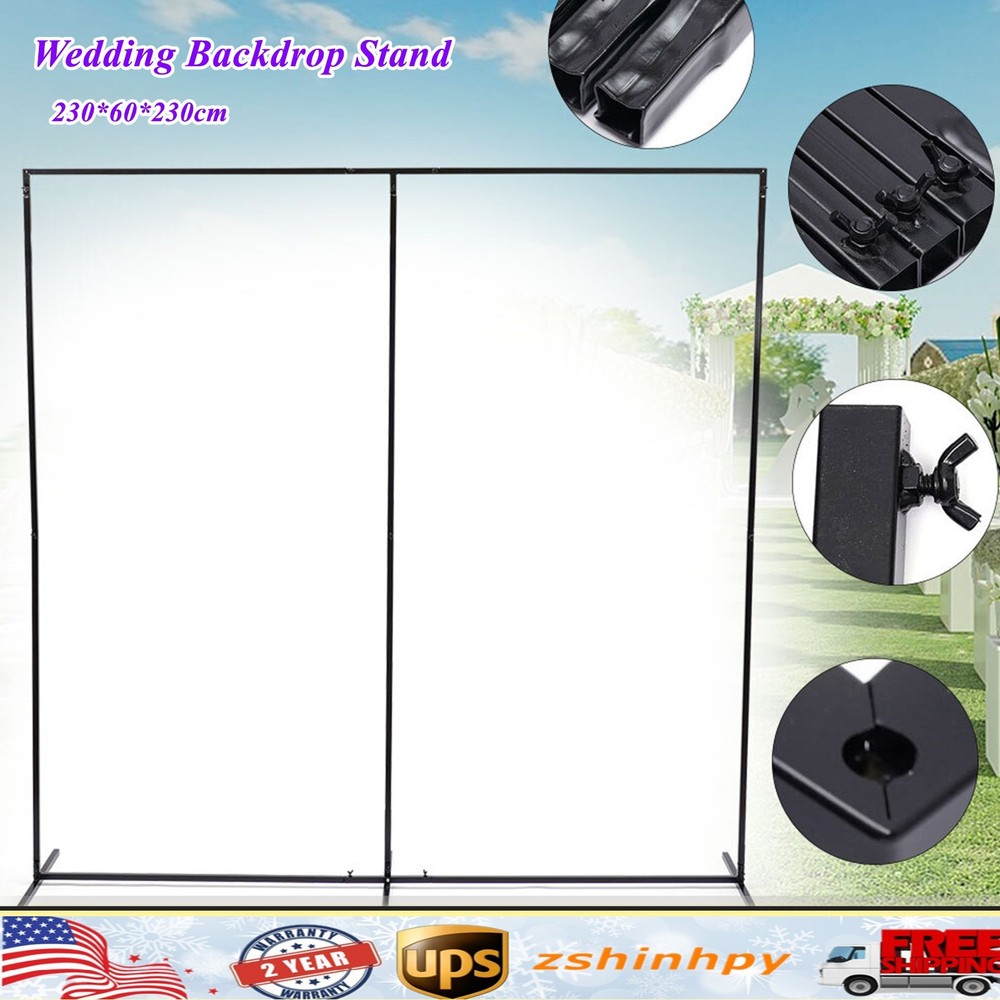 90.55*23.62*90.55in Free Standing Wedding Backdrop Stand Iron Rectangular Stand